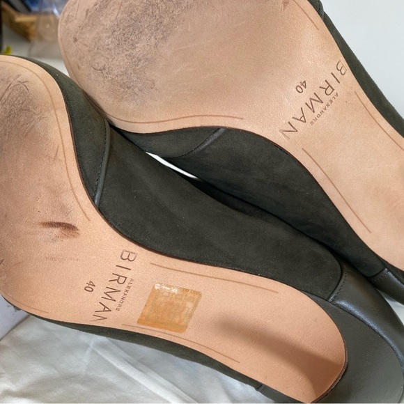 Alexandre Birman Olive Suede Cutout Peep Toe Tie Bow Heels 40 - Picture 3 of 5